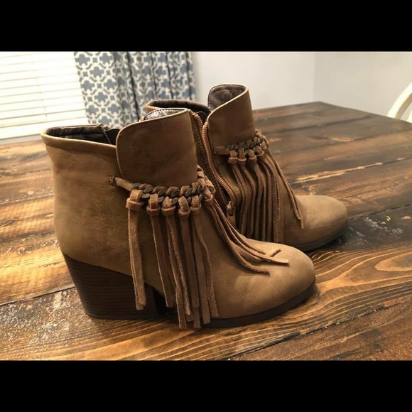 Sbicca Shoes - Sbicca Fringe Booties.